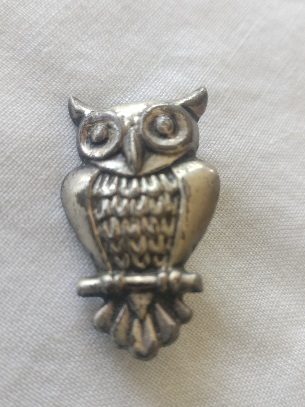 Sterling Marked Mexico Vintage Owl C Clasp-OLD-